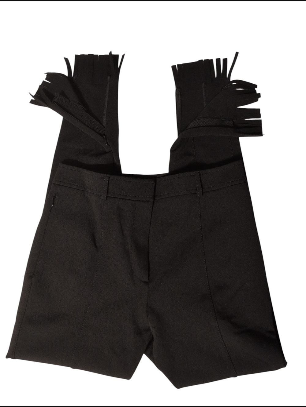 Nwt Burberry Black Dress Pant Fringe Careers Travel Cocktail Stretch 6